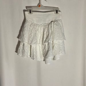 Hollister ultra high rise white skirt, size small